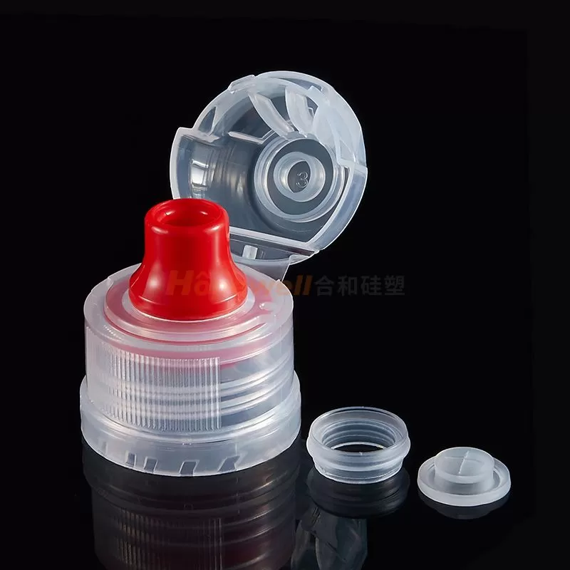 Bi-color flip top water bottle cap