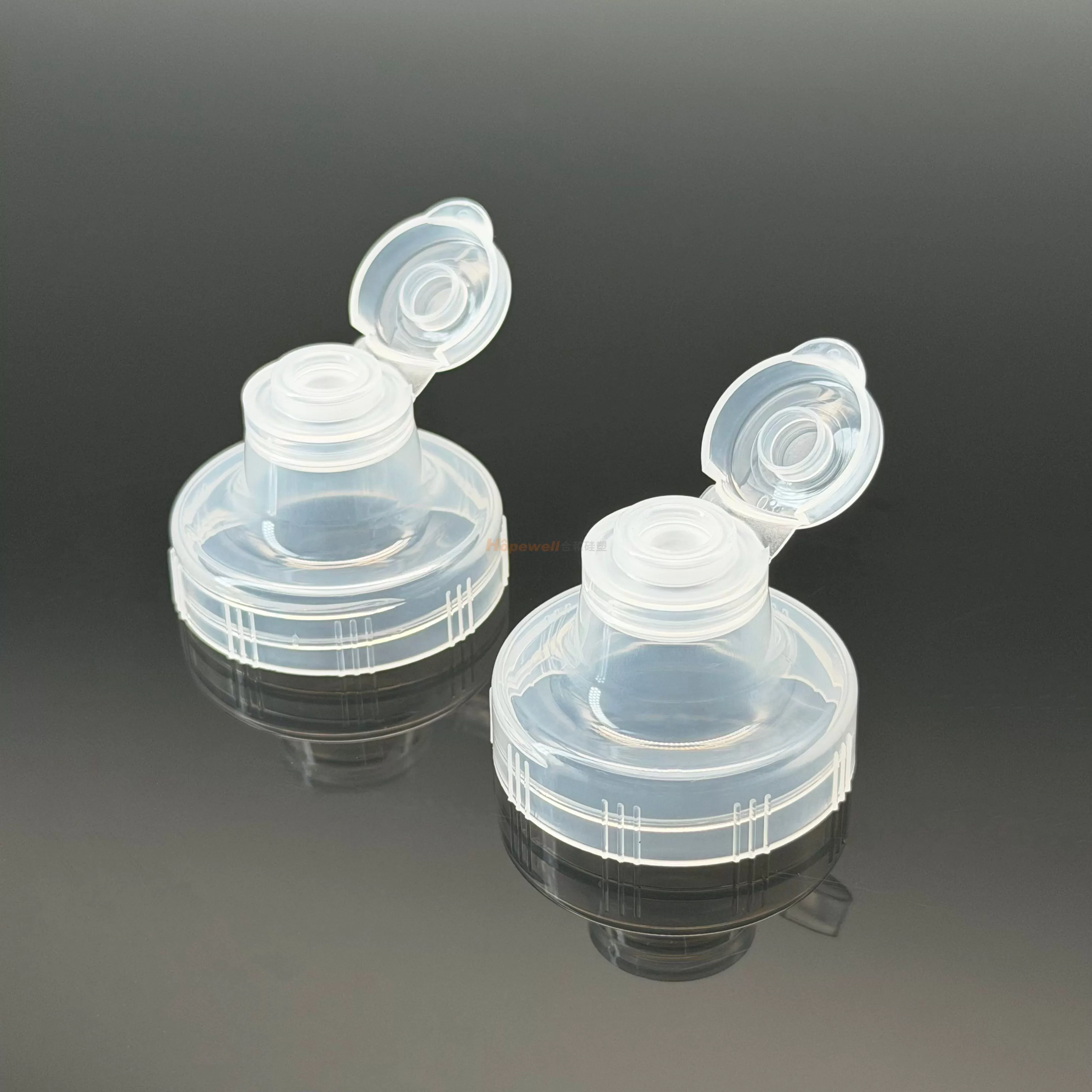 plastic nozzle cap with silicone valve