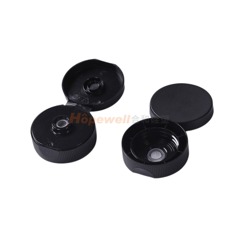 Snap Top Plastic Caps- Black