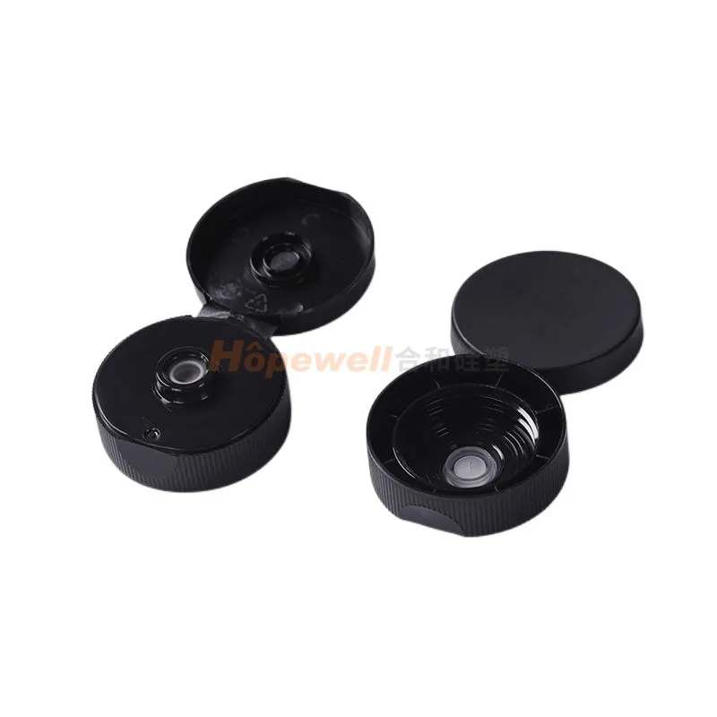 Snap Top Plastic Caps- Black