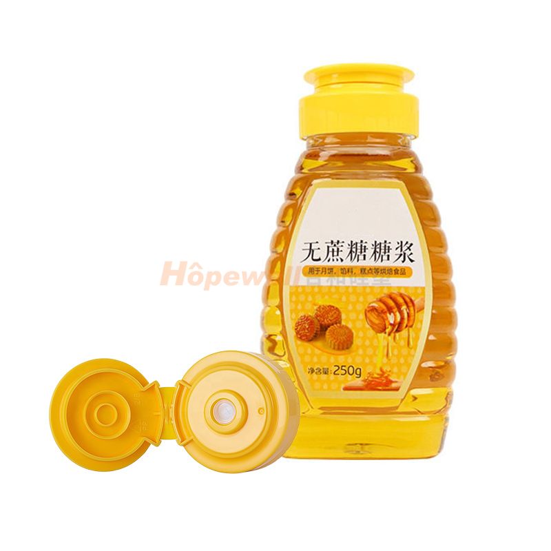 Syrup Bottle Cap with Silicone Valve -Yellow