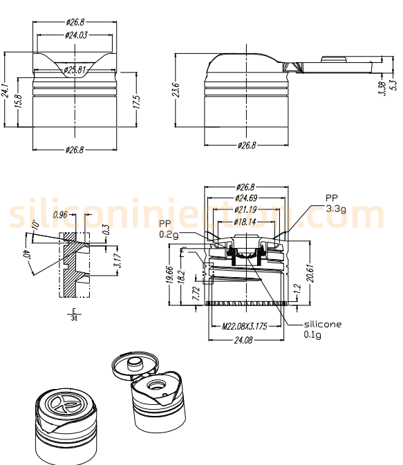 24/410 Screw Bottle Cap