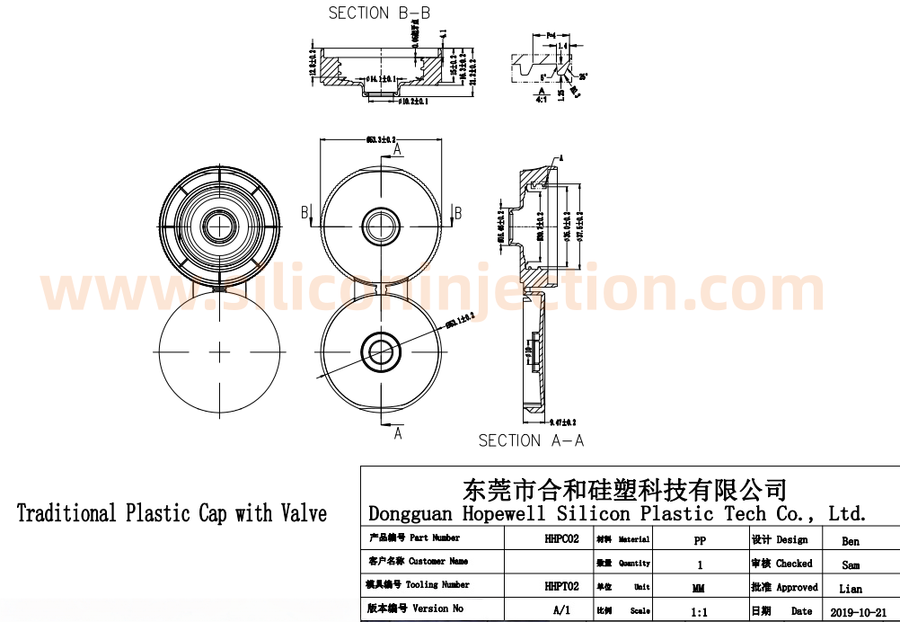 Squeeze Bottle Cap with Valve for Shampoo Bottles(Red)