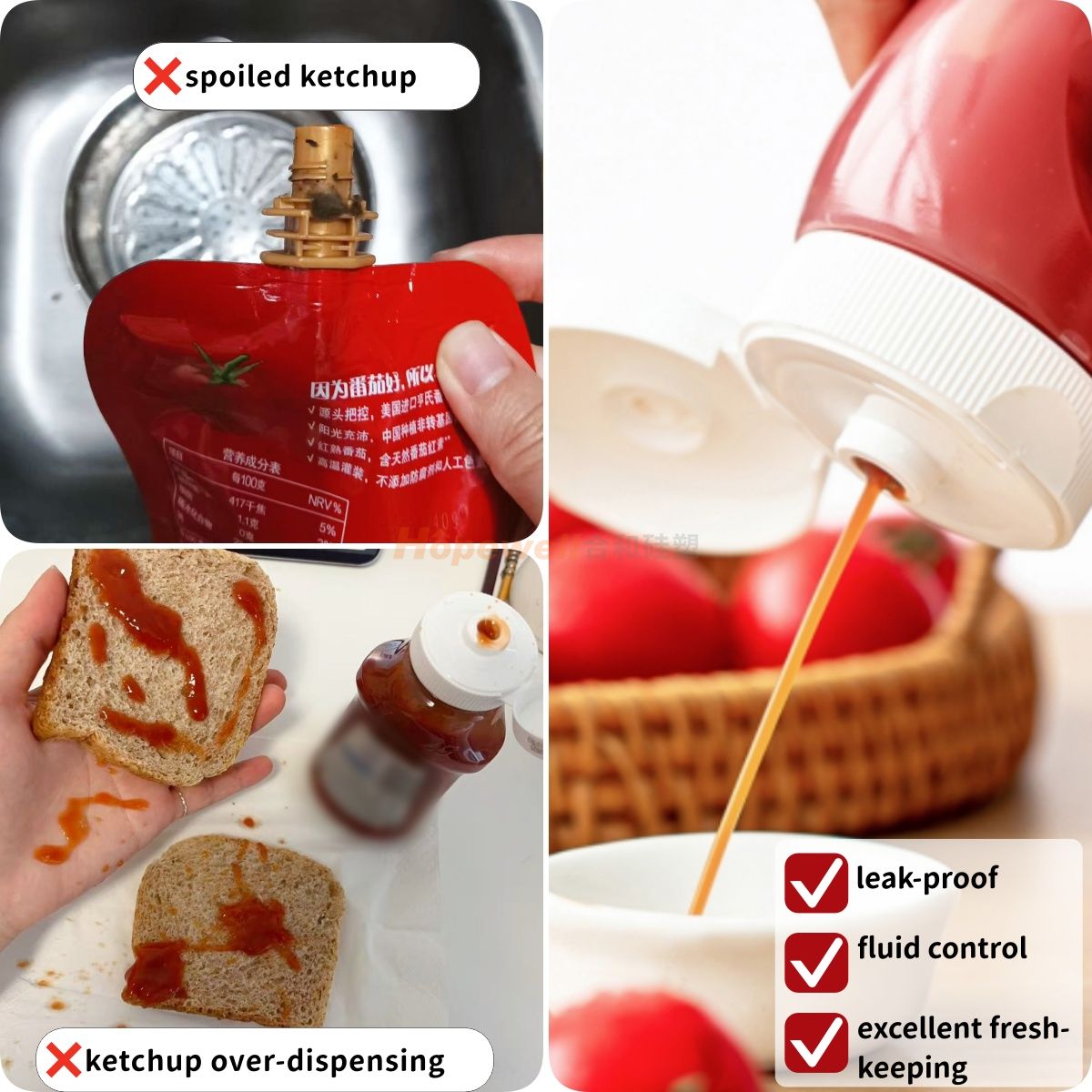 38/400 Ketchup Bottle Cap with Valve (White)