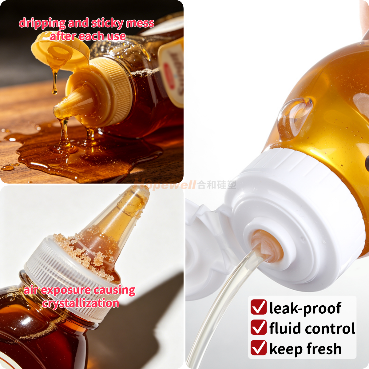 Syrup Bottle Cap with Silicone Valve (Yellow)