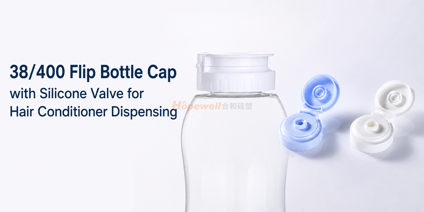 38/400 Flip Bottle Cap with Silicone Valve (Blue)