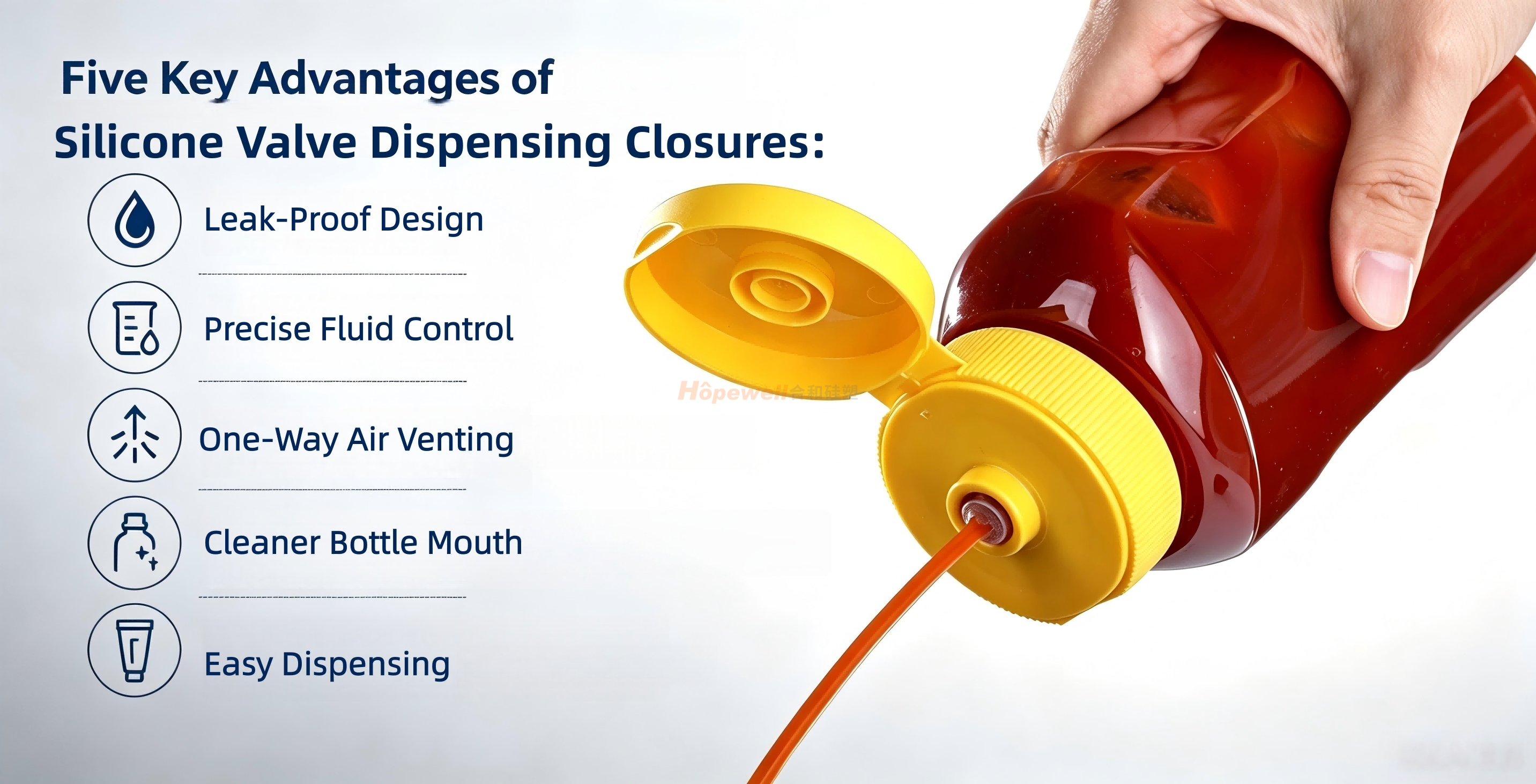 5 Reasons Ketchup Brands Switch to Silicone Valve Dispensing Closures