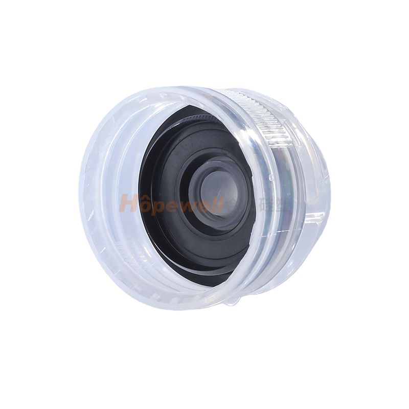 38/400 Plastic Squeeze Cap with Valve- Black