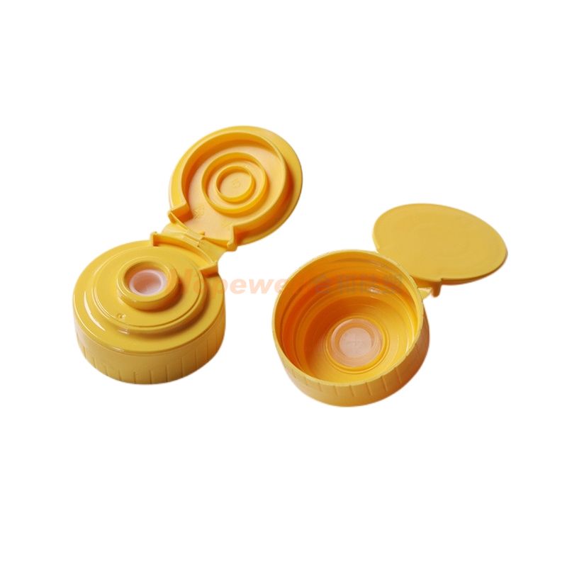 Syrup Bottle Cap with Silicone Valve -Yellow